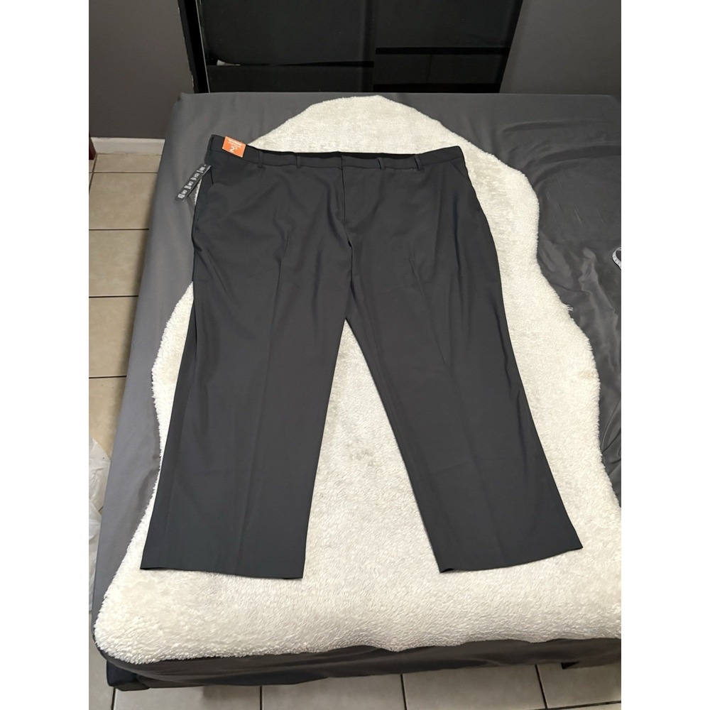 New Van Heusen Men's Gray Stain Shield Dress Pants Size 54x29 B&T Stretch